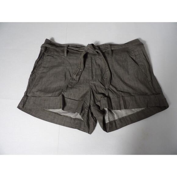 Banana Republic 14 Martin Fit Shorts Grey Chino Style Tie Front Vacay Casual - Picture 1 of 10